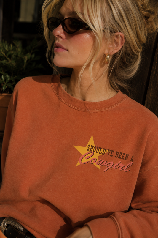 Wild West Rustic Orange Sweatshirt