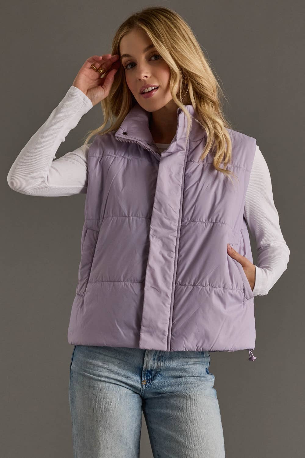 Lightweight Lavender Puffer Vest