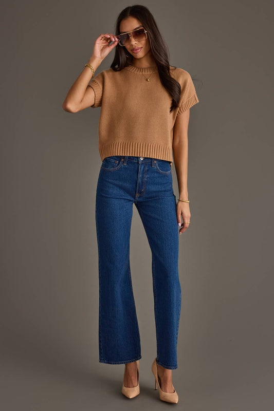 Latte Short Sleeve Sweater