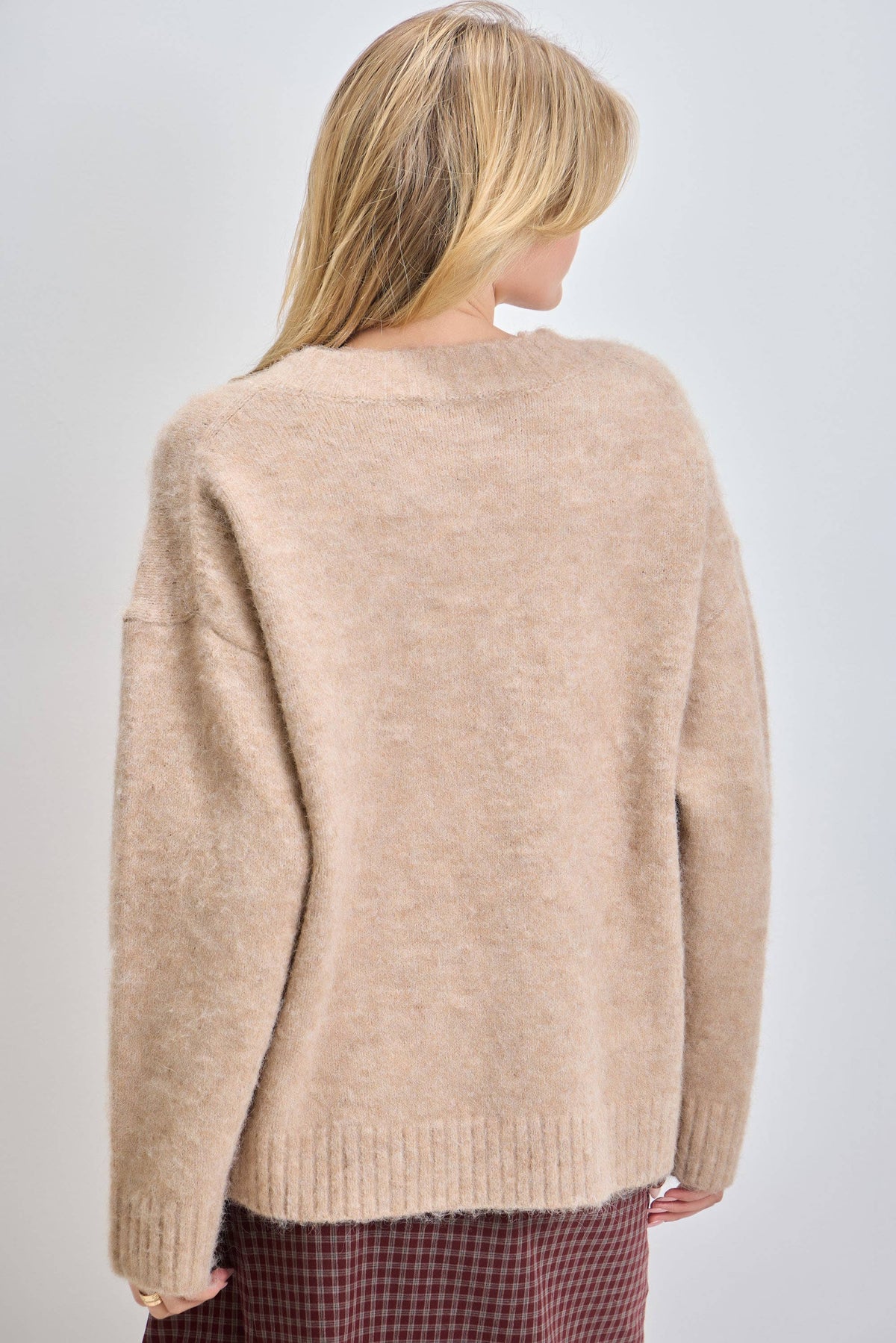 Tan FOUND MY COWBOY Knit Pullover