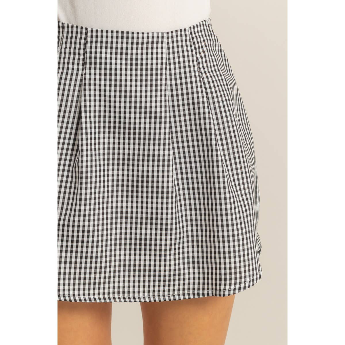 Gingham High-Waisted Skort