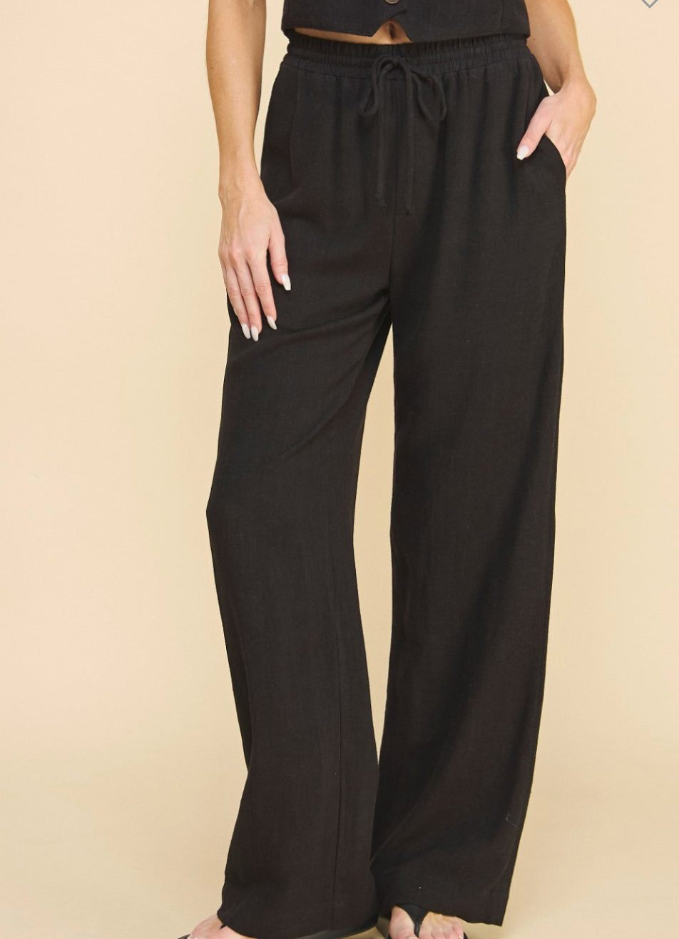 Black Linen Pants