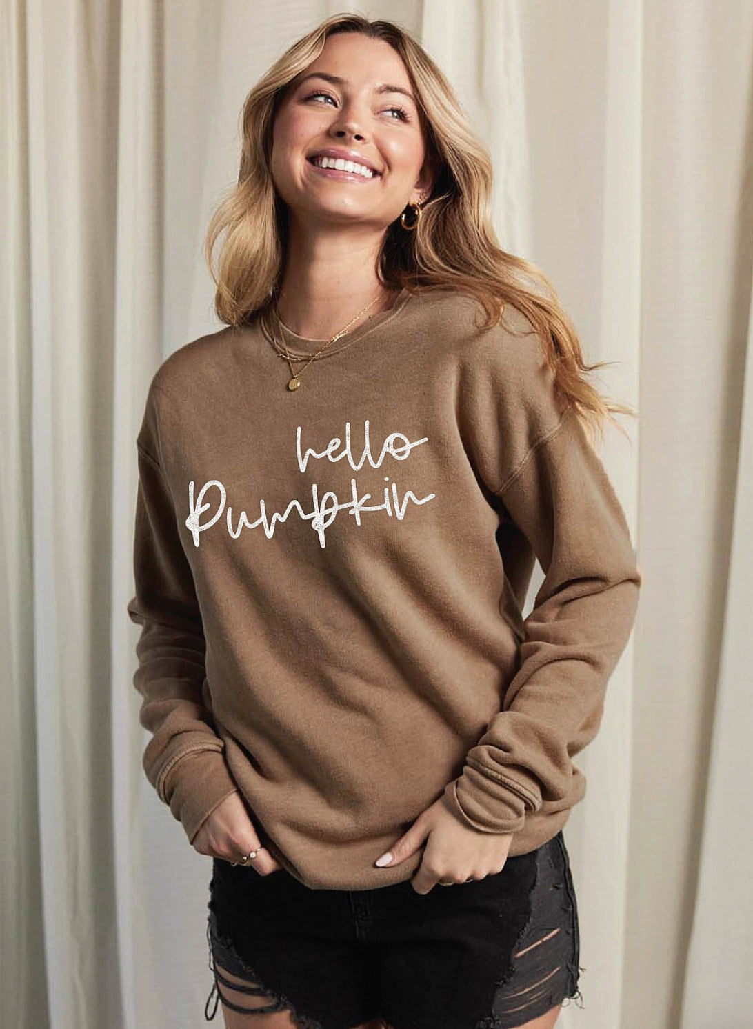 HELLO PUMPKIN Sweatshirt, Three Colors - Jade Creek Boutique