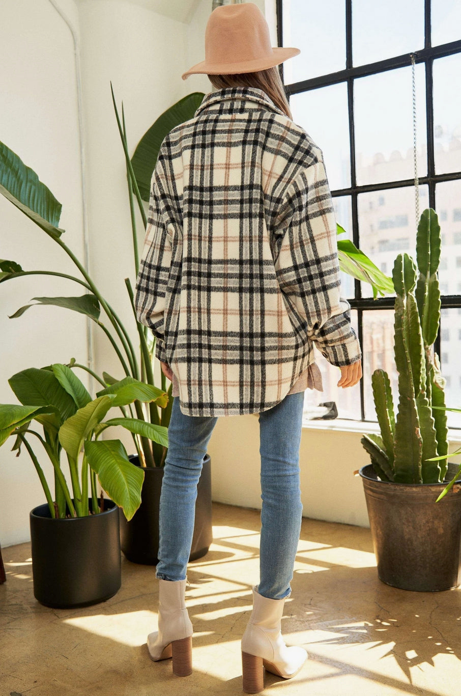 All the Neutrals Plaid Shacket