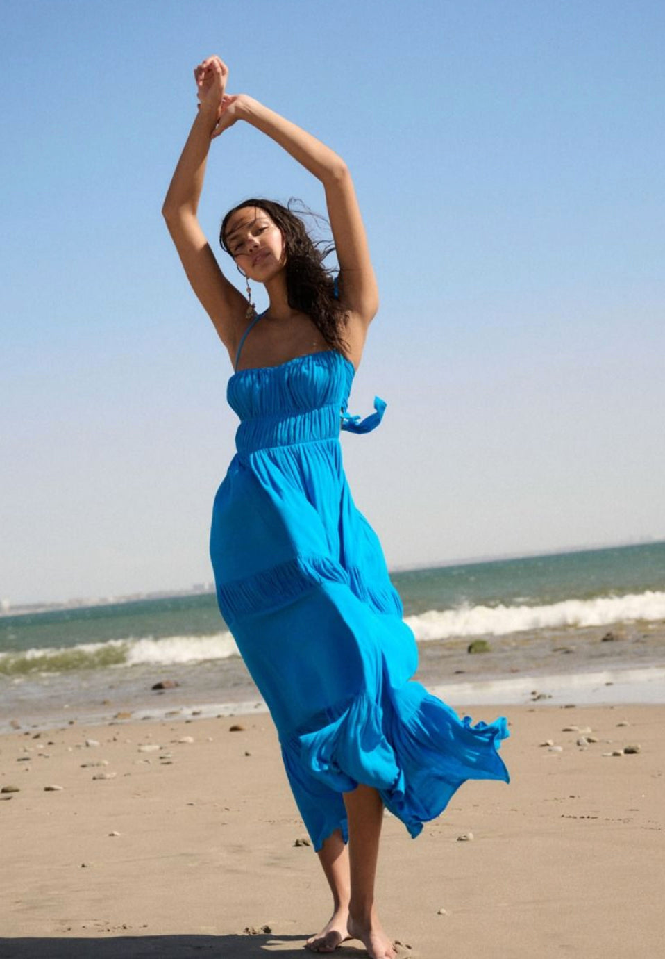 electric blue beach dress Lia Long Dress Electric Blue OneOne Luxury Beach Dress
