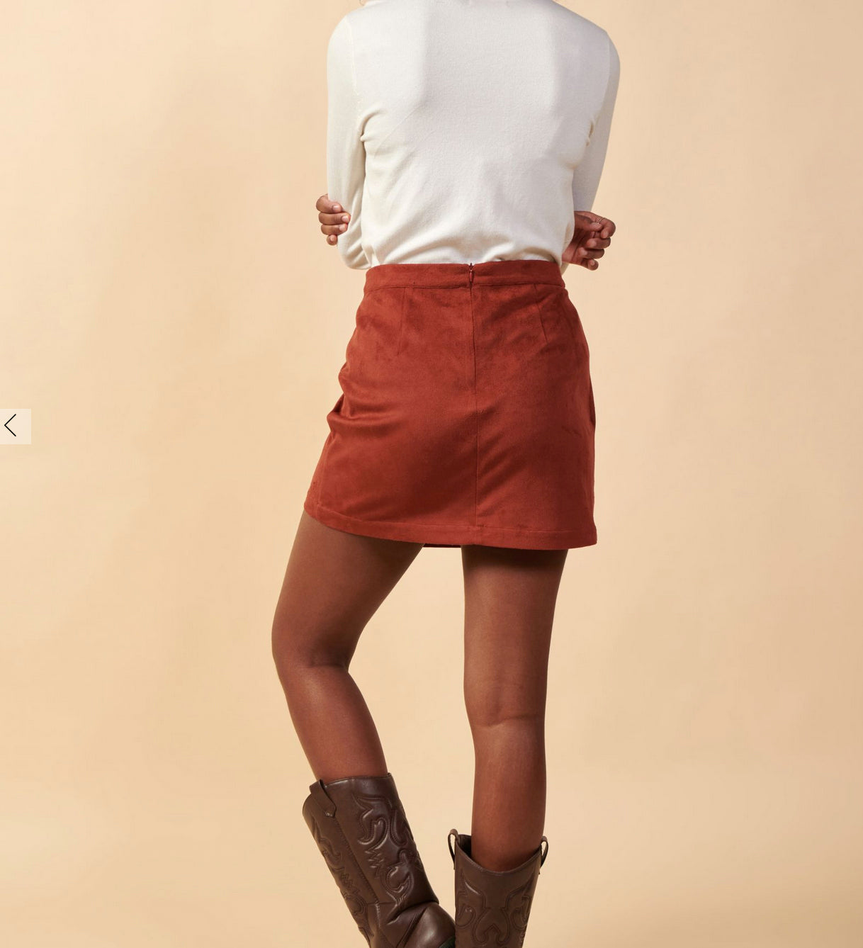 Cinnamon Faux Suede Mini