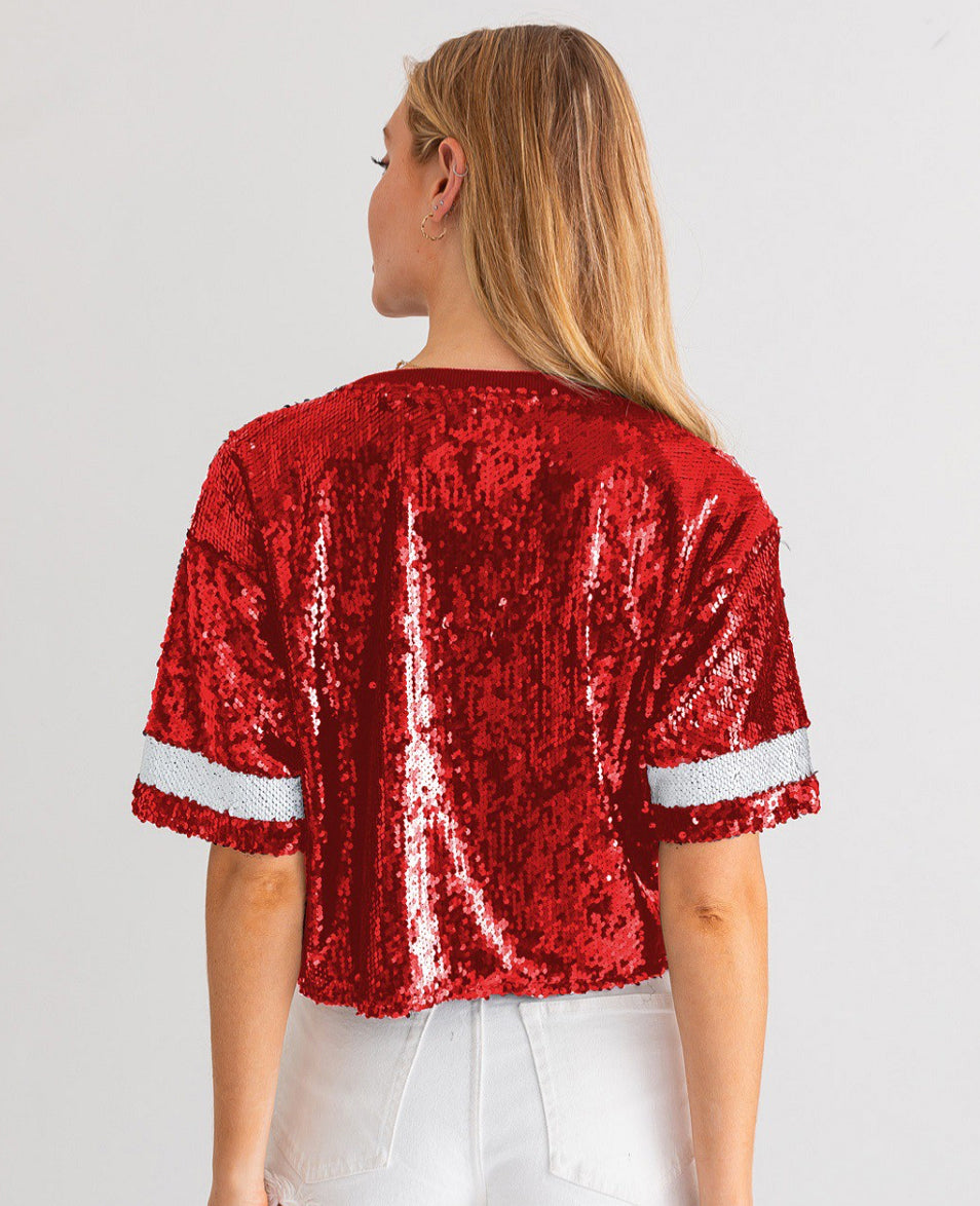 RESTOCKED! Sequin GAME DAY Top - Jade Creek Boutique