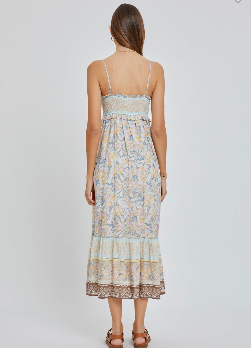 Floral Smocked Top Maxi - Jade Creek Boutique