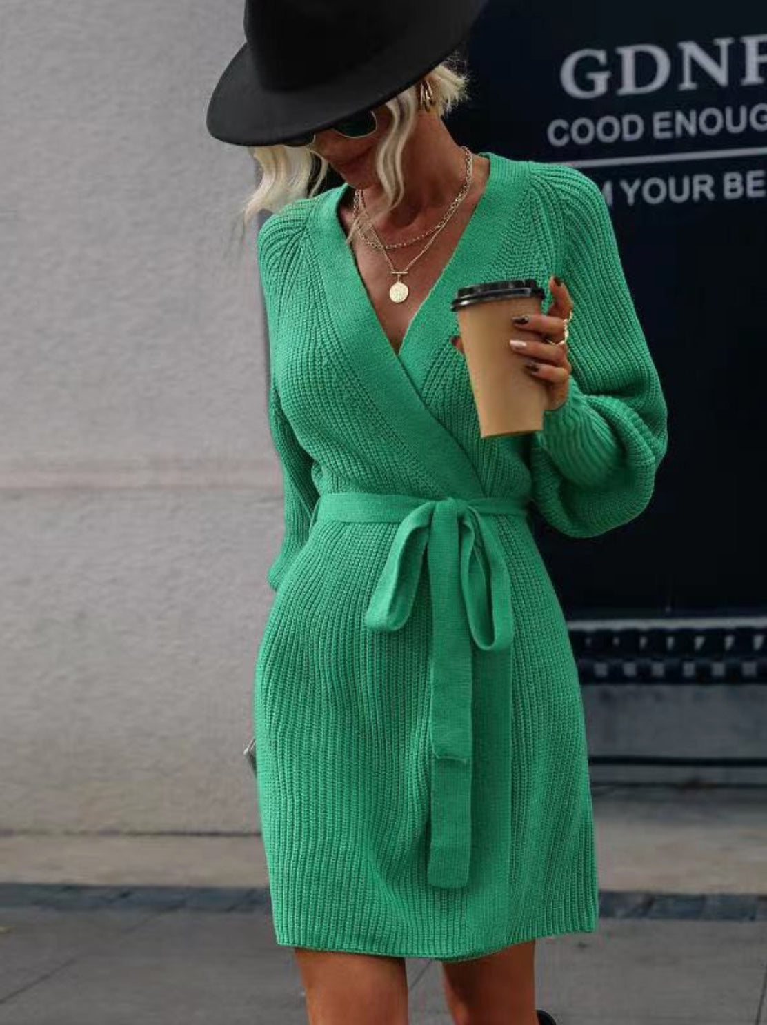 True Green Wrap Dress OR Cardigan X-Large True Green Wrap Dress OR Cardigan X-Large
