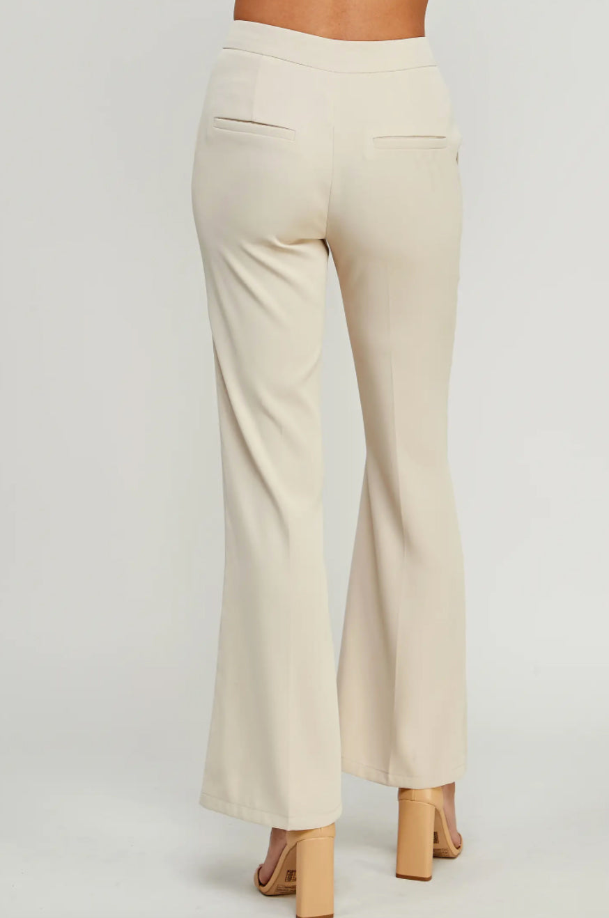 Cream Flair Pant - Jade Creek Boutique