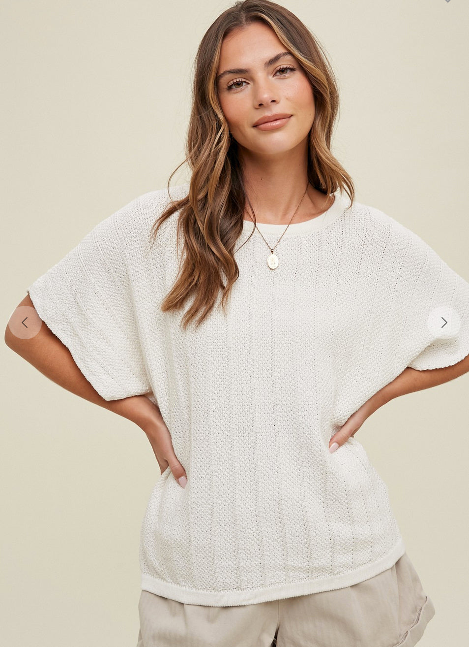 Ivory Knit Top