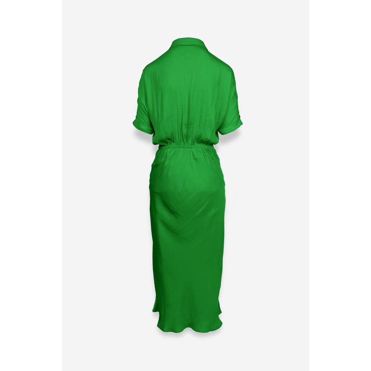 Green dress on a white background