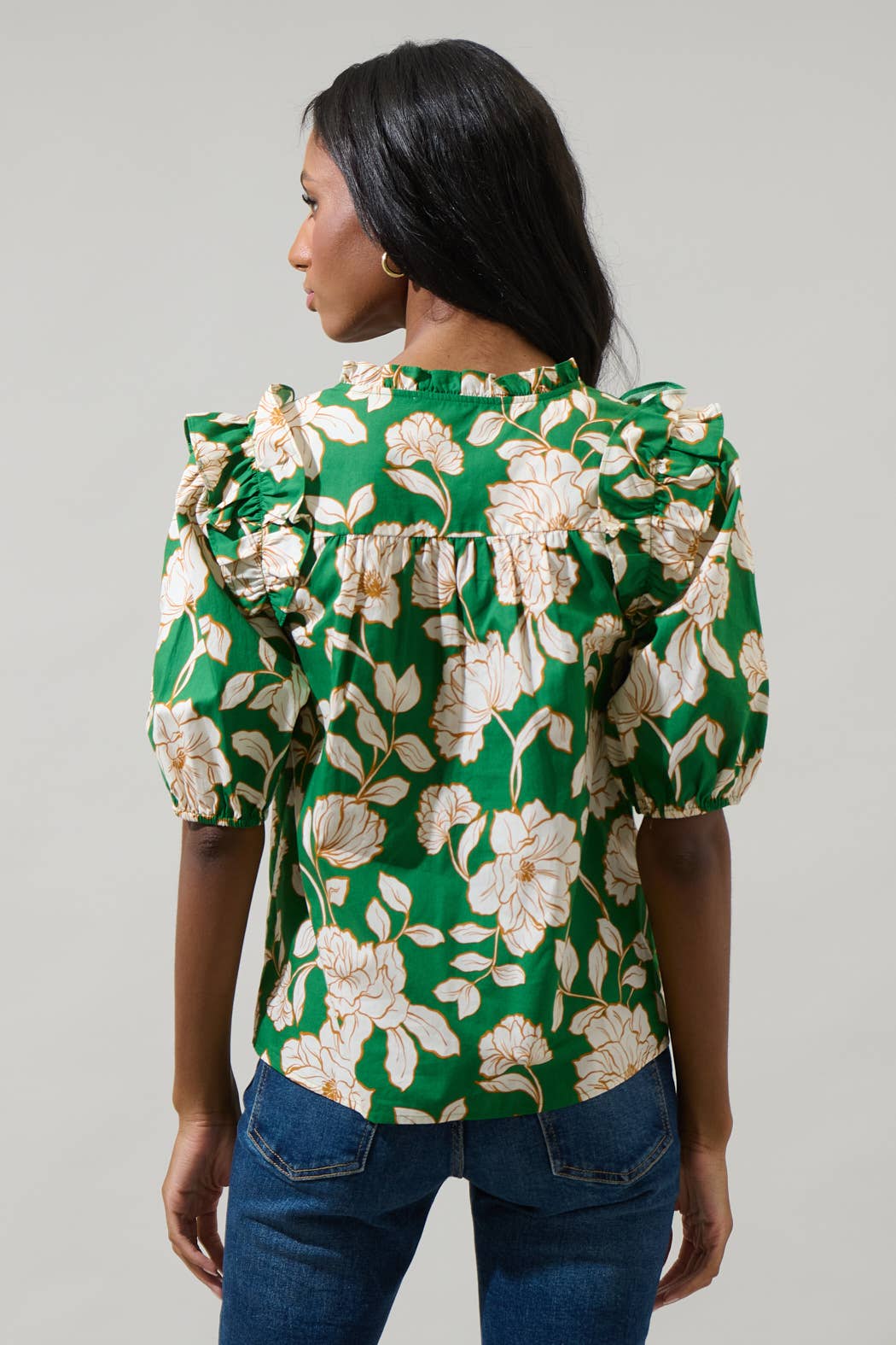 Lucena Floral Paz Poplin Top