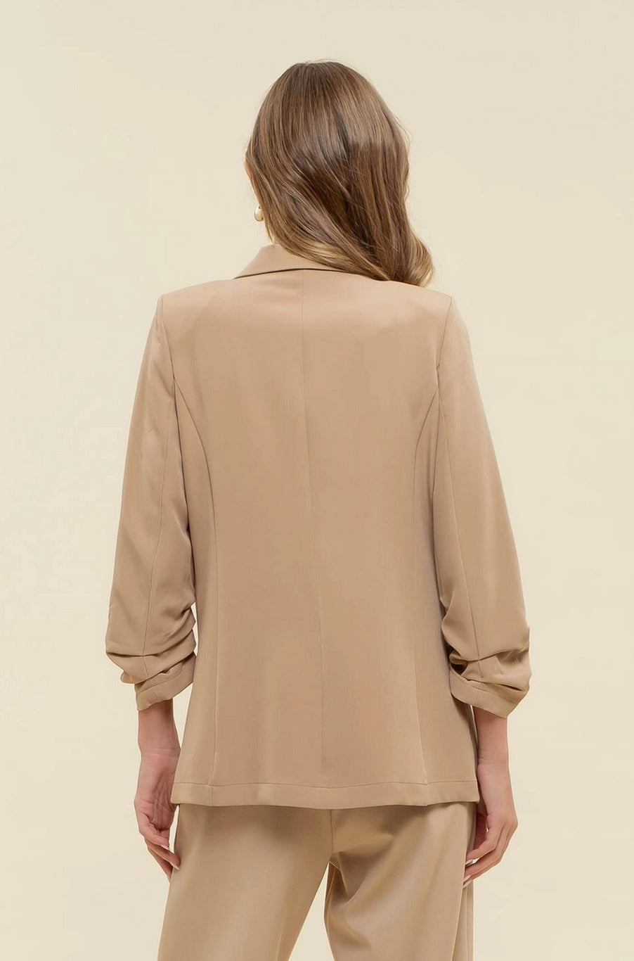 Nude Camel Boyfriend Blazer