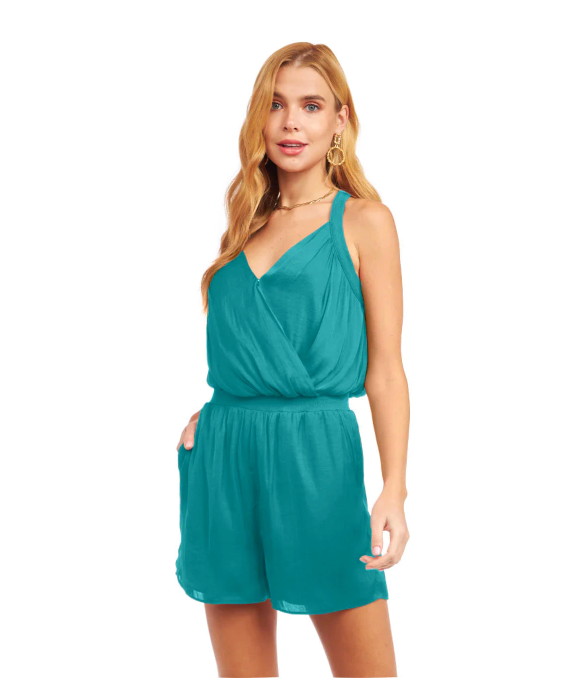Vintage Teal Romper