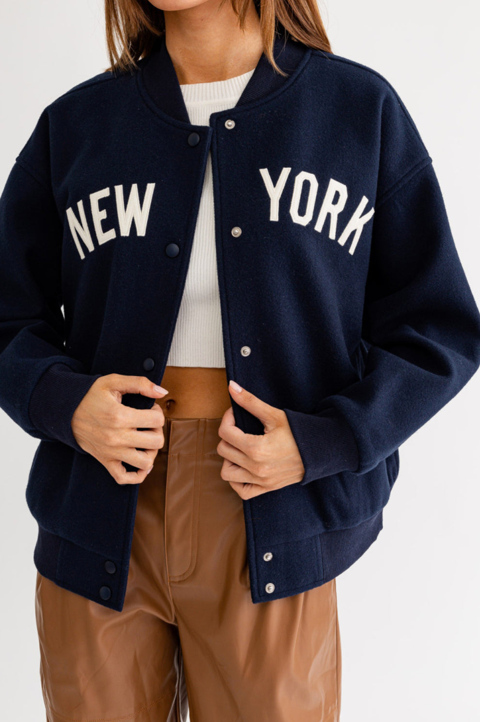 NEW YORK Varsity Jacket - Jade Creek Boutique