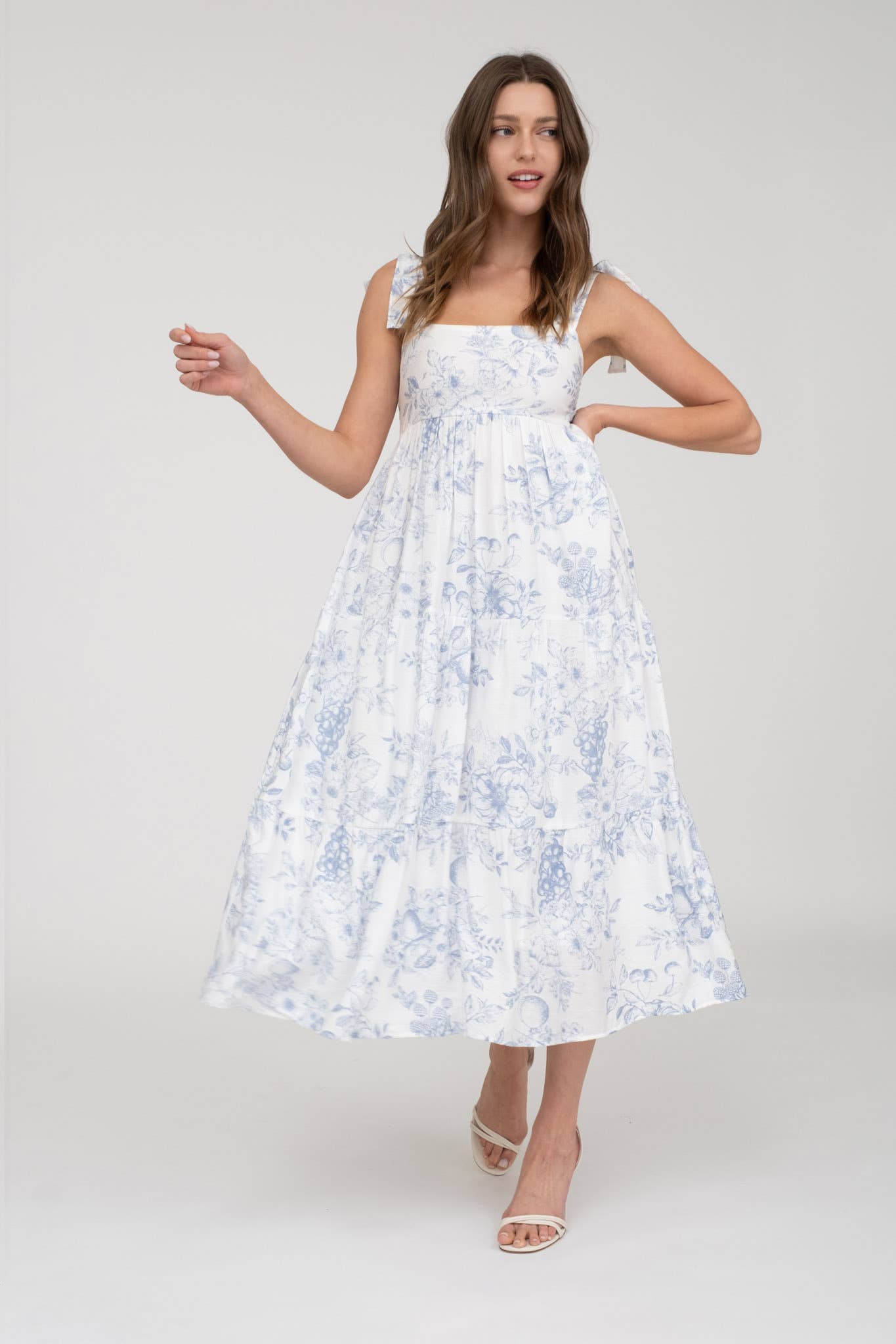 Marlow Floral Tiered Midi Dress
