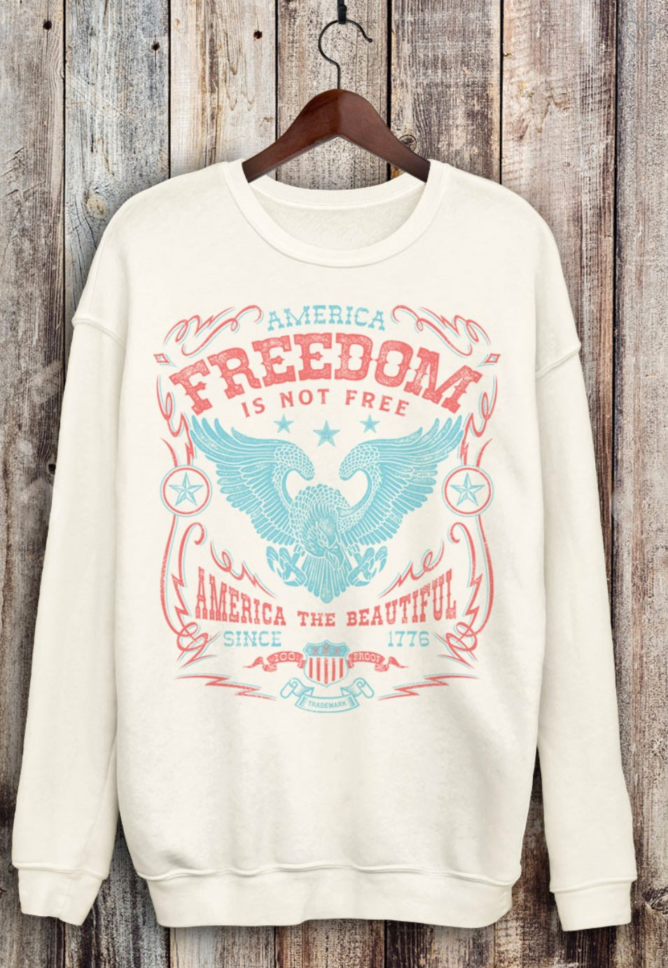 Vintage Mineral Wash USA Pullover - Jade Creek Boutique