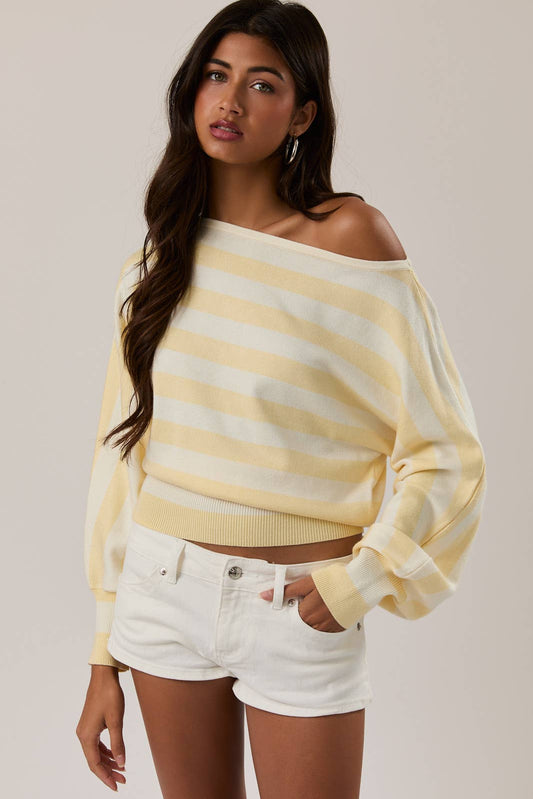 BOAT NECK DOLMAN SLEEVE SWEATER TOP - Jade Creek Boutique