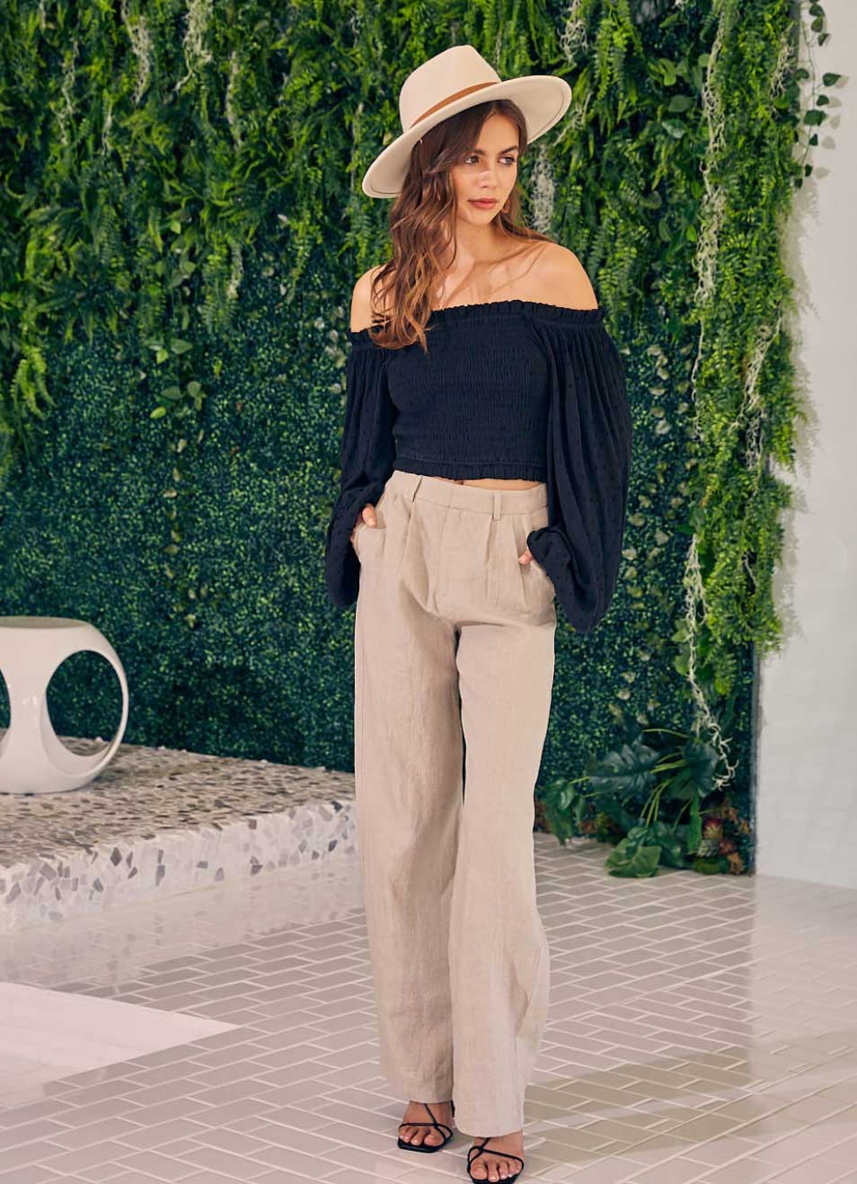 Swiss Dot Smocked Top - Jade Creek Boutique