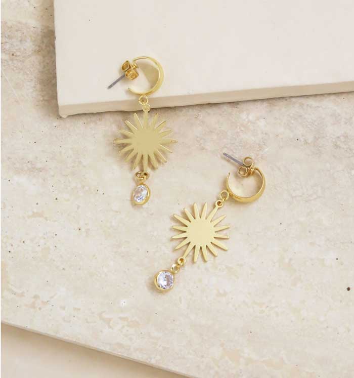 Mini Starburst and Crystal Earrings - Jade Creek Boutique