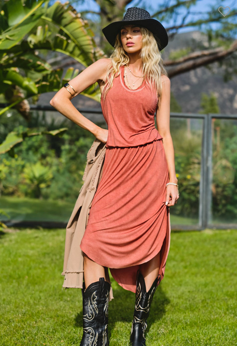 Terracotta Mineral Wash Midi - Jade Creek Boutique