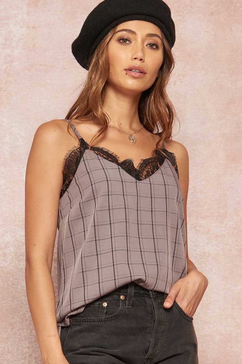 Lace Trimmed Layering Cami - Jade Creek Boutique