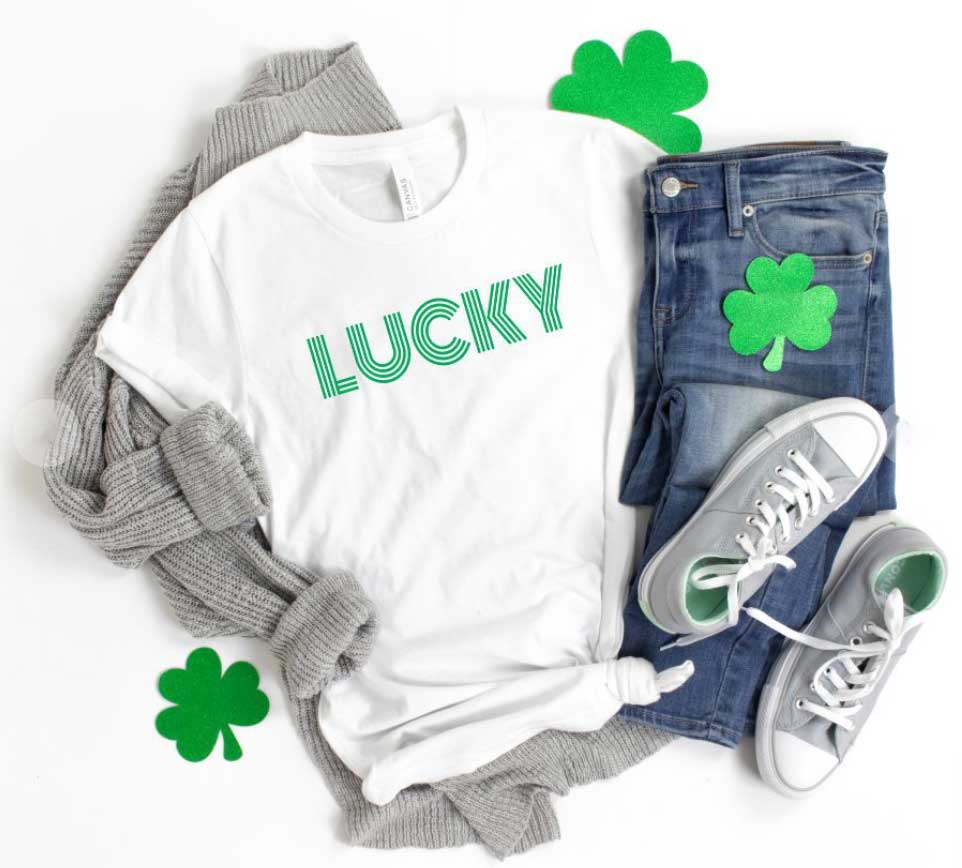LUCKY Retro Graphic Tee - Jade Creek Boutique