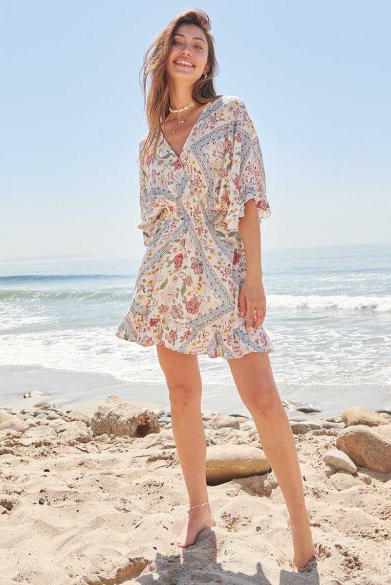 Patchwork Floral Romper - Jade Creek Boutique