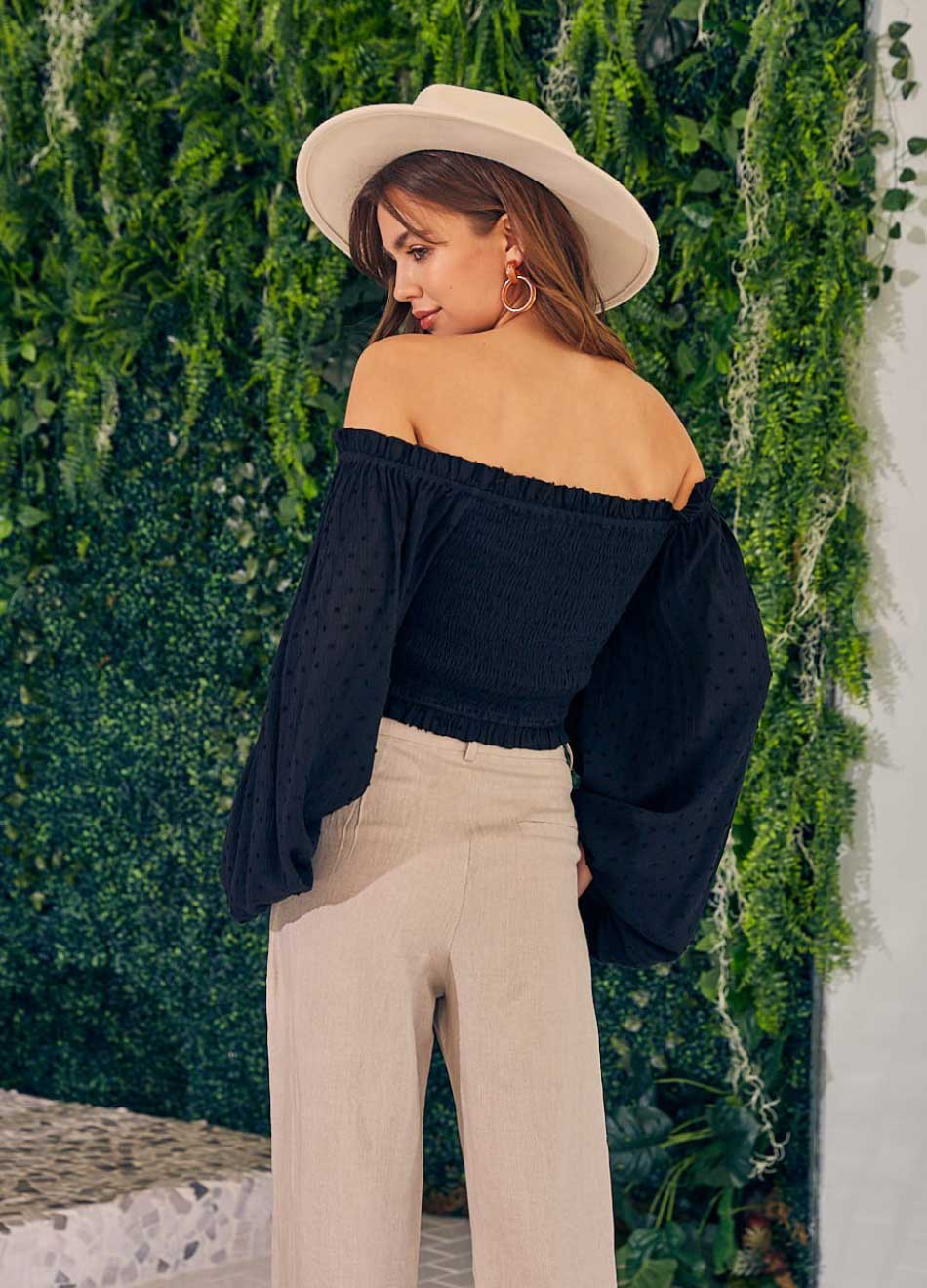 Swiss Dot Smocked Top - Jade Creek Boutique