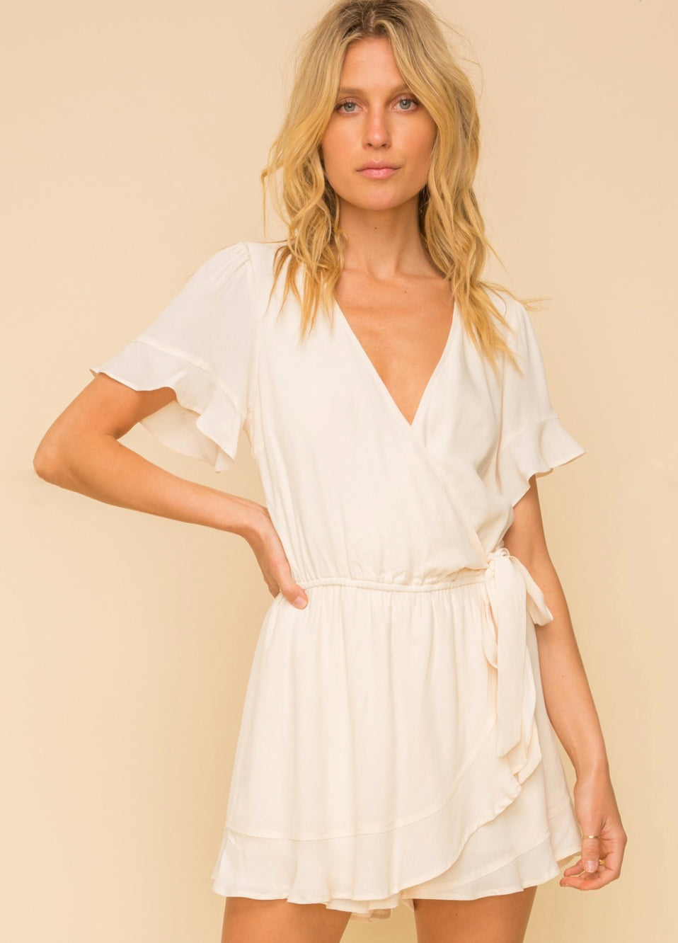 Ivory Flutter Romper Small Ivory Flutter Romper Small