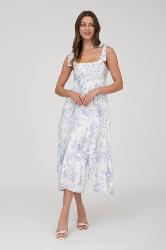 Marlow Floral Tiered Midi Dress