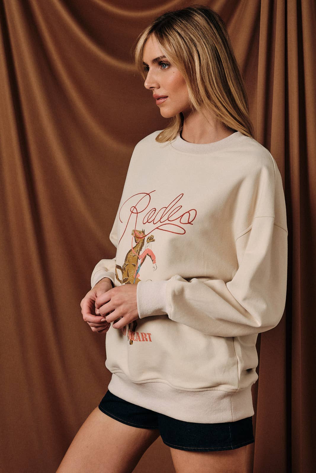 Embroidered RODEO Crewneck