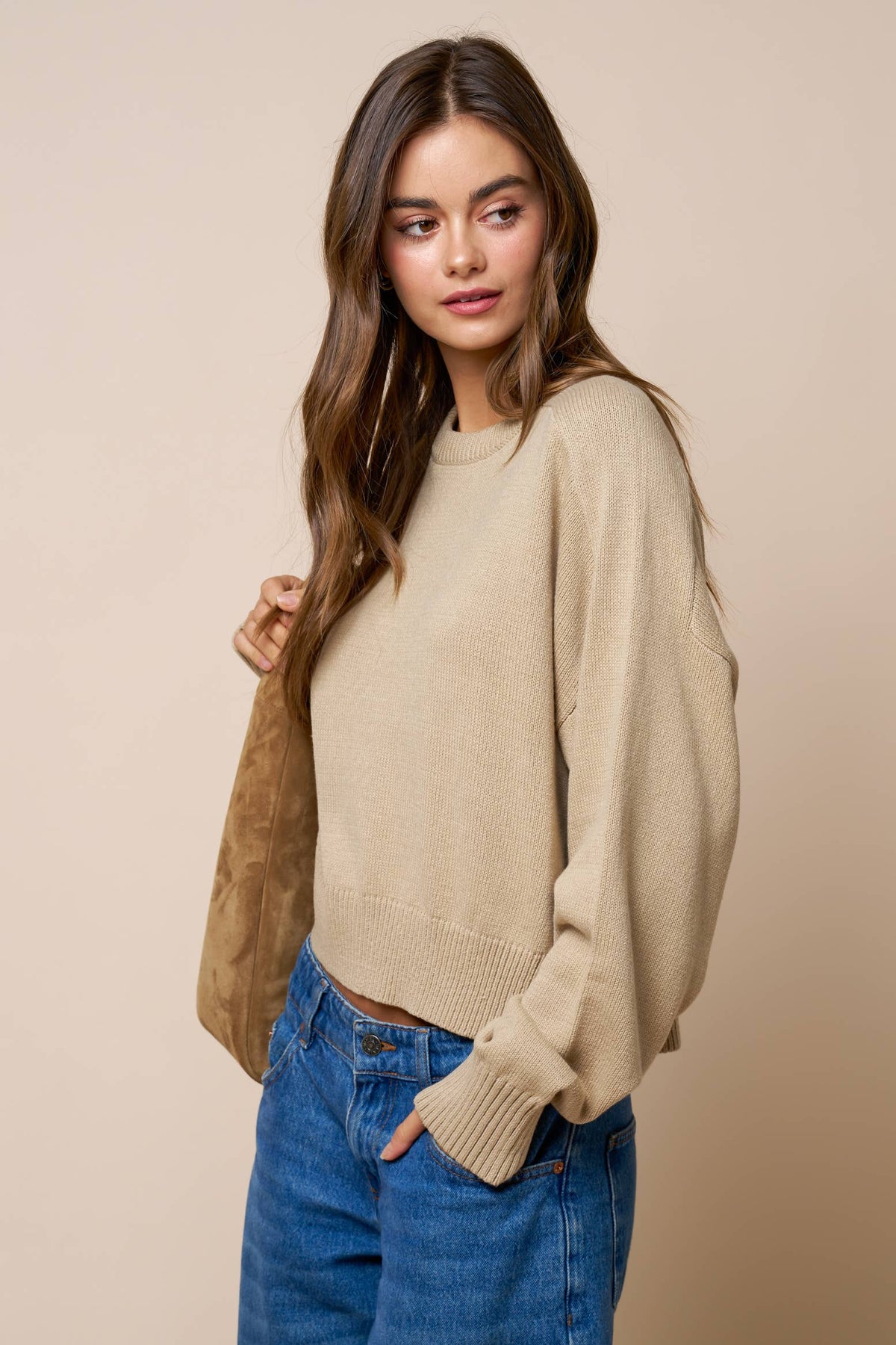 Crew Neck Knit Sweater