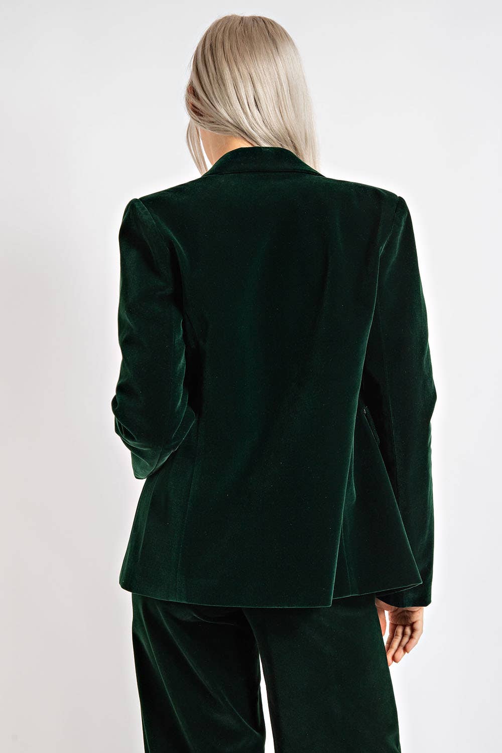 Green Velvet Blazer