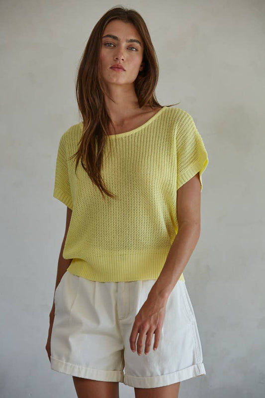 Yellow Lightweight Knit Top