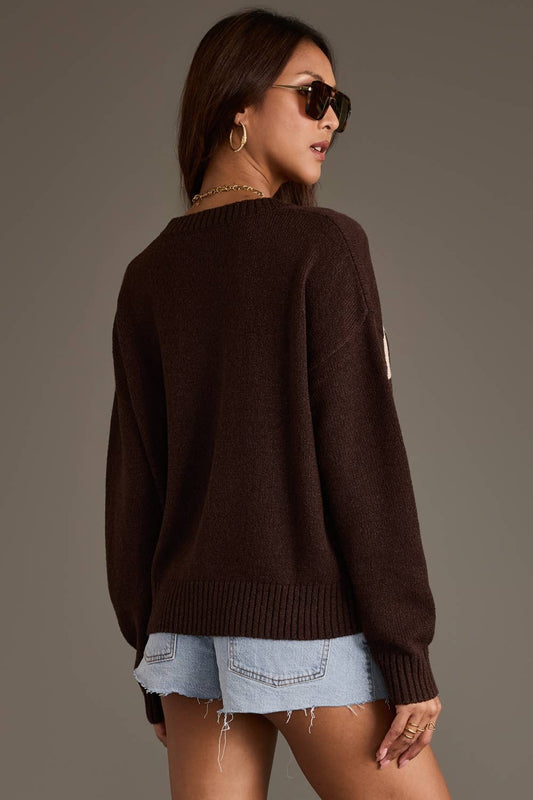 Brown Rodeo Lightweight Sweater - Jade Creek Boutique