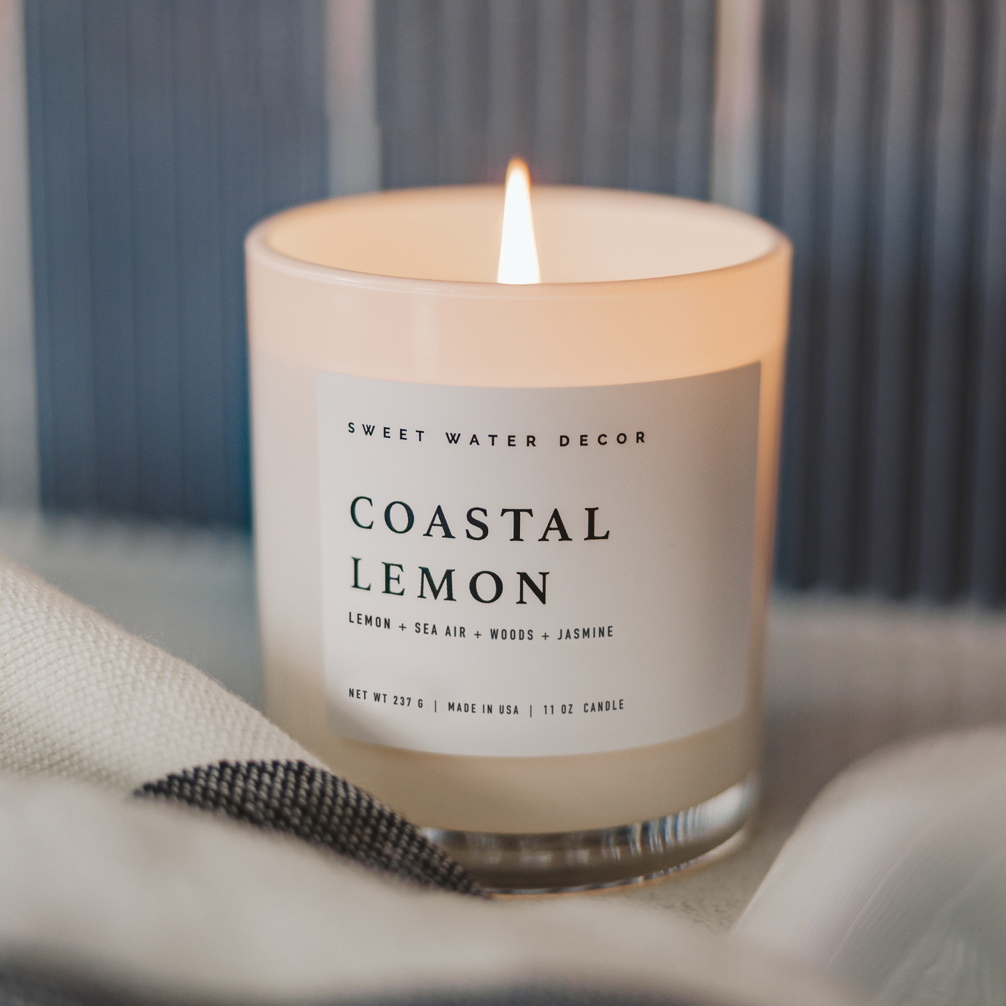COASTAL LEMON Non Toxic Premium Soy Candle