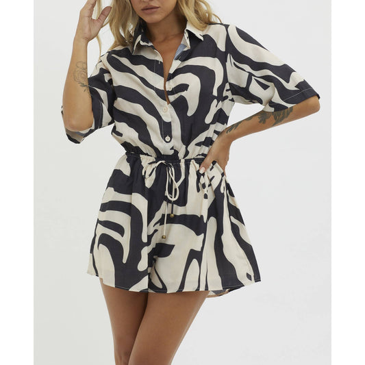 Zebra Print Romper