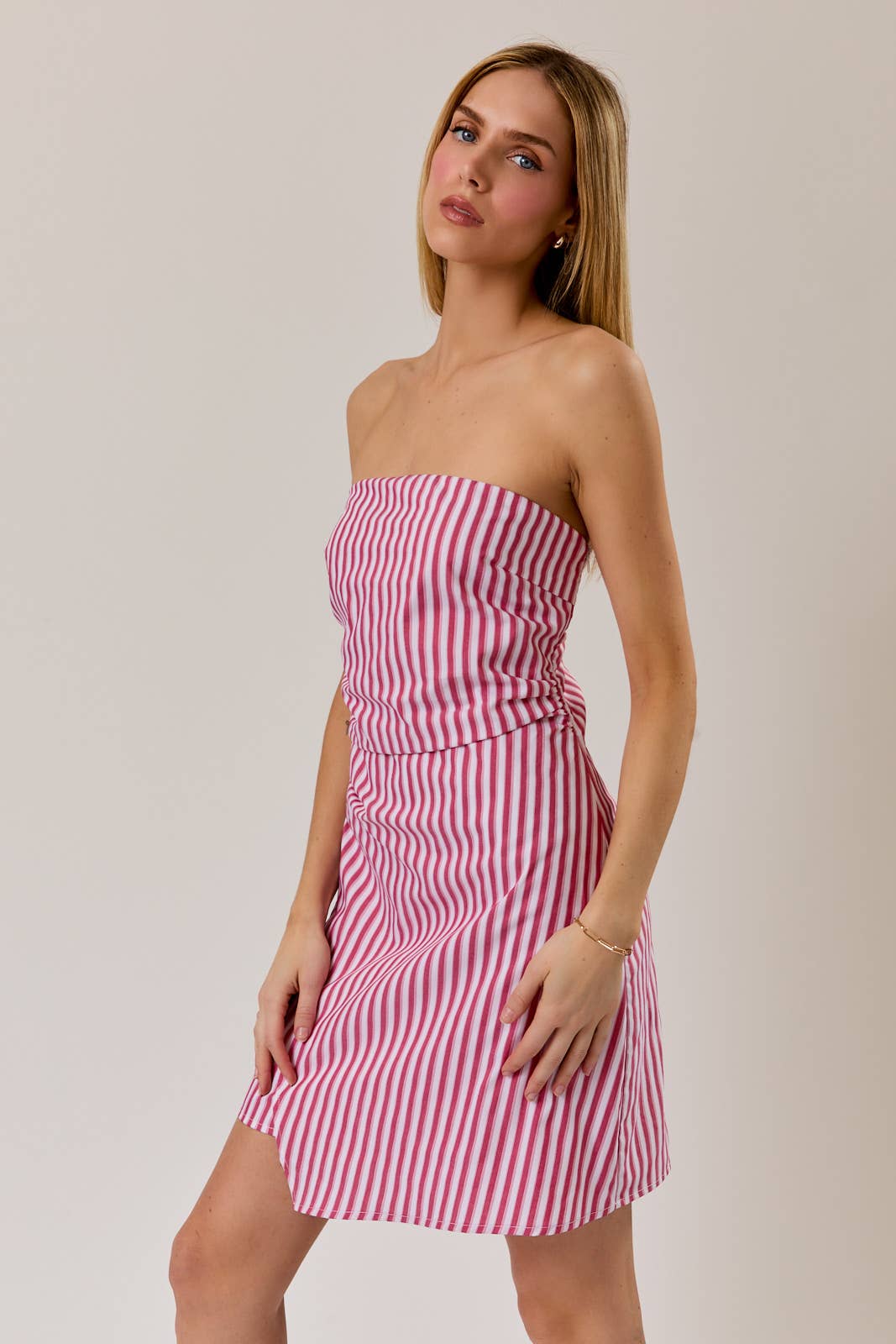 Strapless Ruched Side Strapless Dress