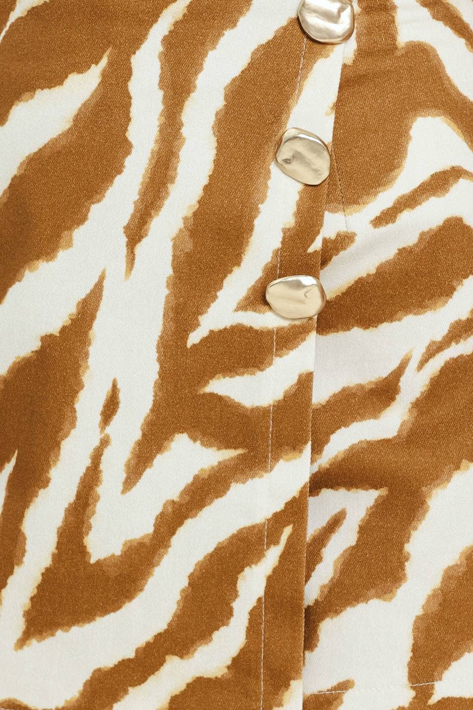Copper Ivory Zebra Print Skort
