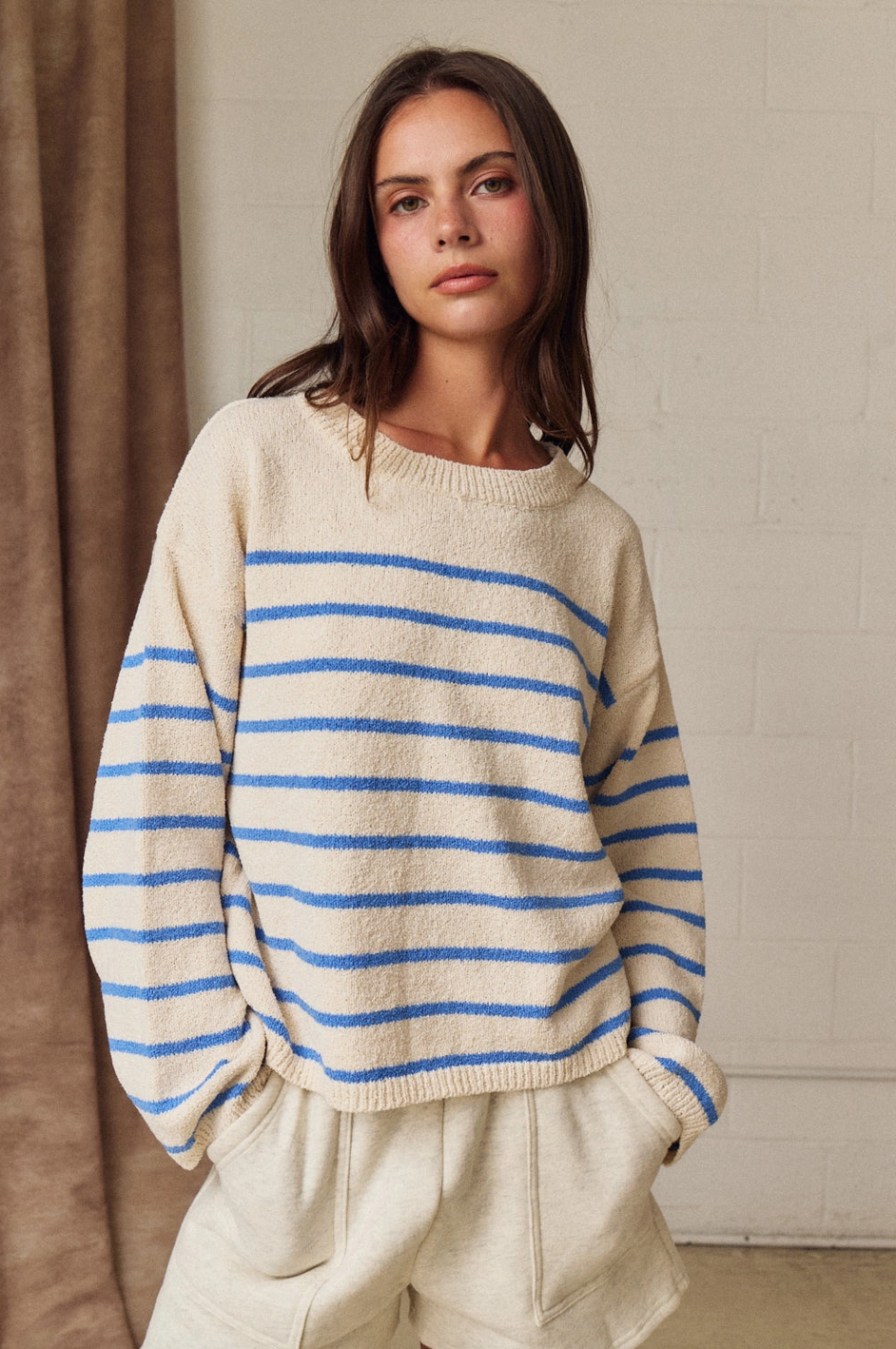Coastal Striped Lightweight Knit Top - Jade Creek Boutique