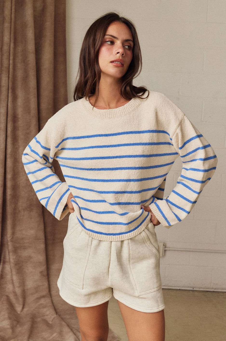 Coastal Striped Lightweight Knit Top - Jade Creek Boutique