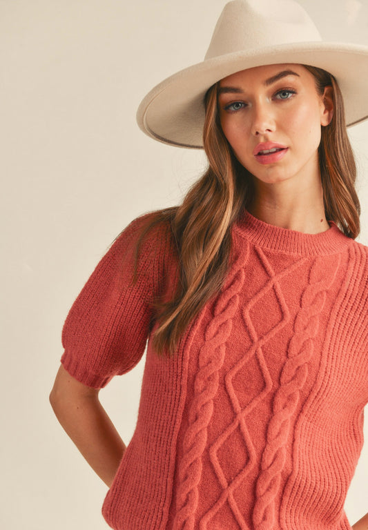 Redwood Cable Knit Top