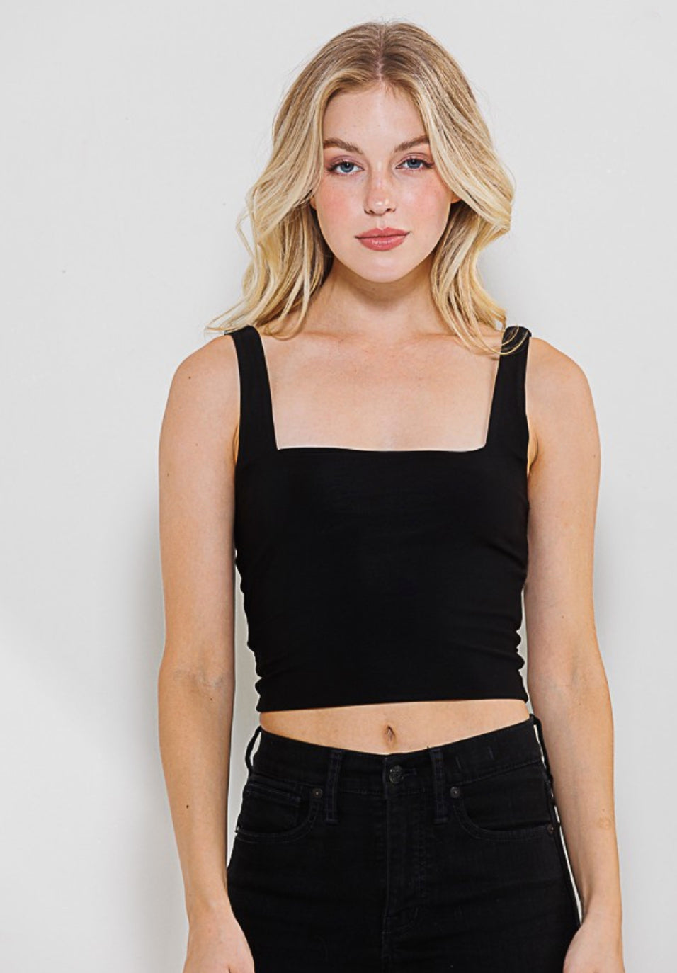 Square Neck Top, Three Colors - Jade Creek Boutique