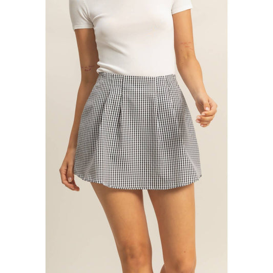 Gingham High-Waisted Skort