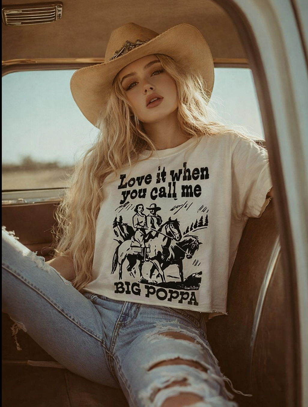 LOVE IT WHEN YOU CALL ME BIG POPPA Crop Tee