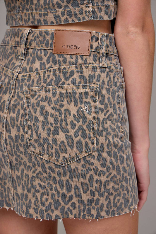 Cheetah Print Pleat Mini Skirt - Jade Creek Boutique