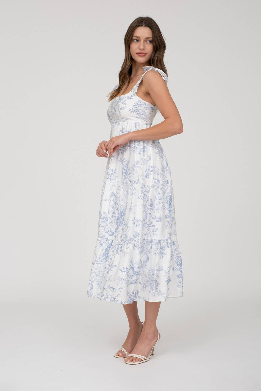 floral tiered midi dress Marlow Floral Tiered Midi Dress