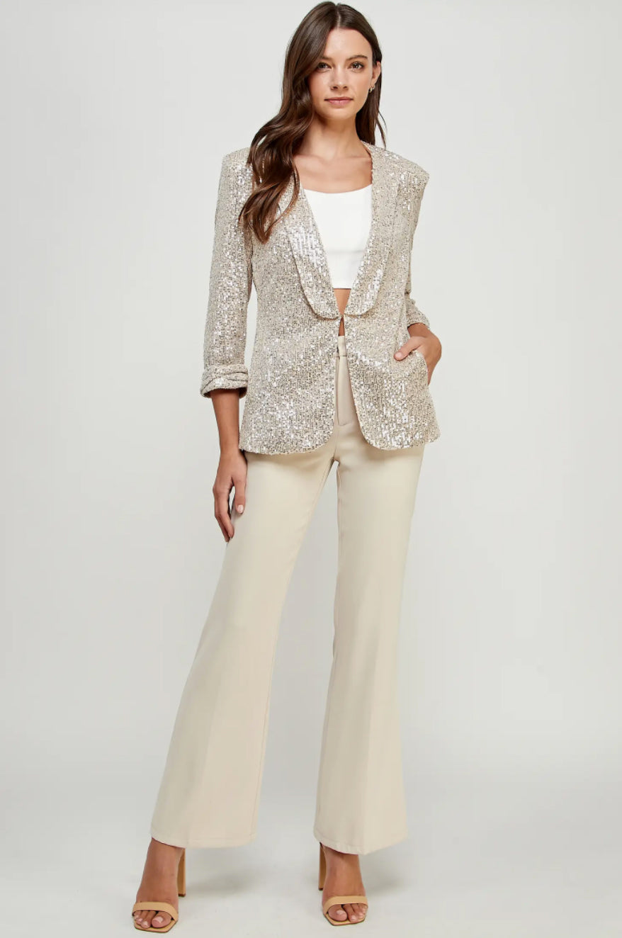 Cream Flair Pant